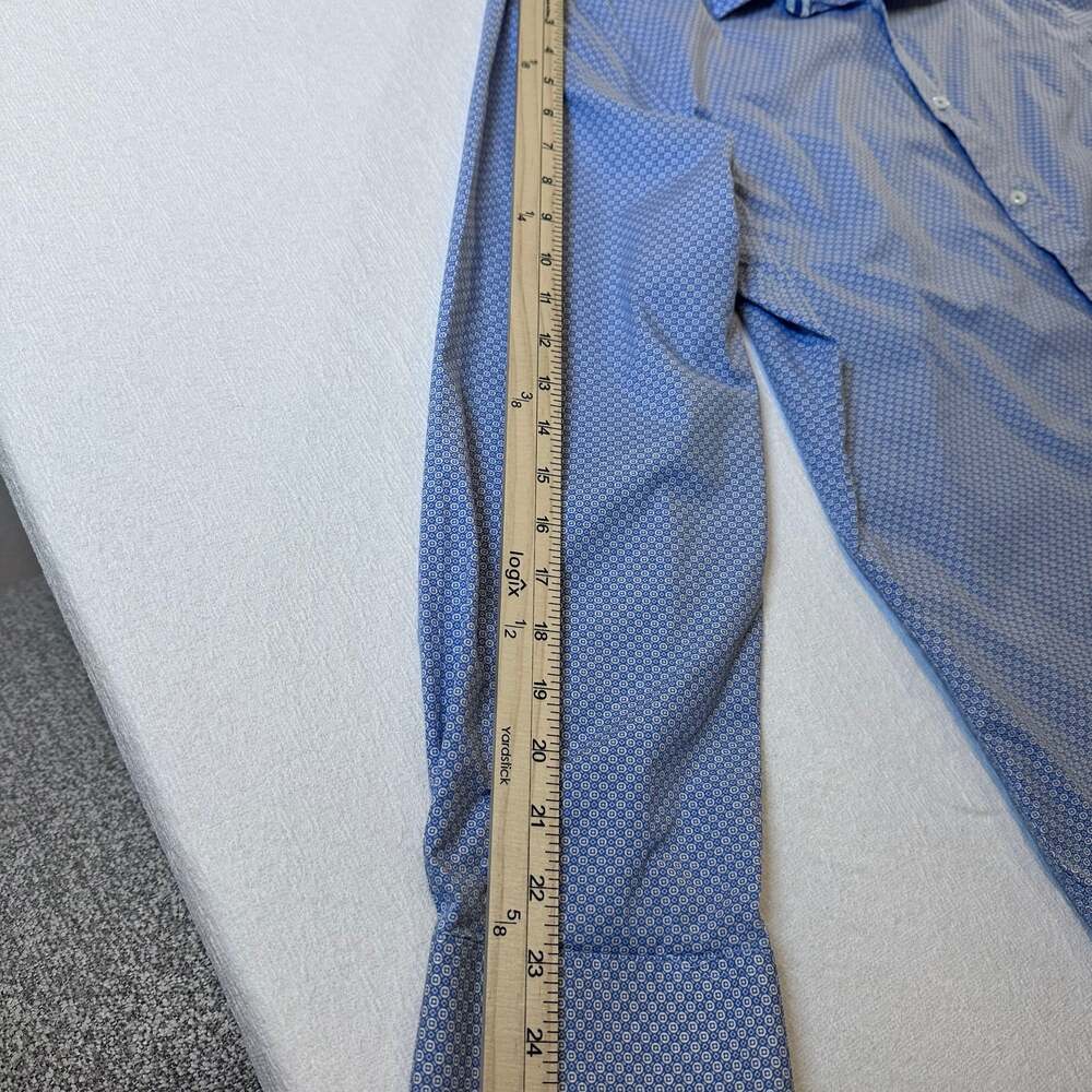 Nick Graham Everywhere stretch Modern Fit Blue Geometric button down  2XL - Picture 8 of 12